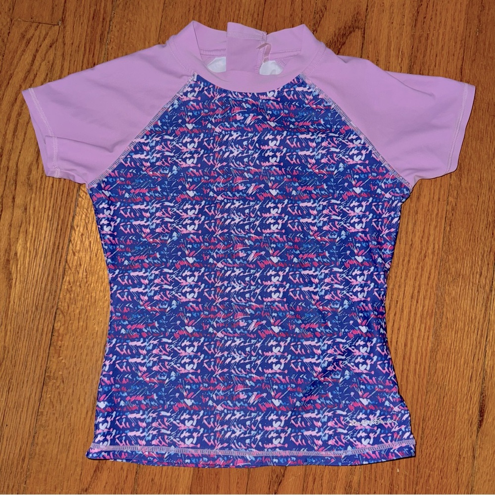 Eddie Bauer girl’s rash guard swim shirt Preowned great condition